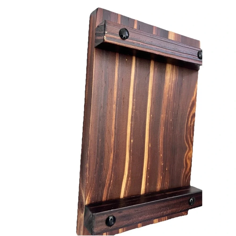 Pedestal Stand Rise Wood Kitchen Counter Tray House Plant Accessory Home Decor
